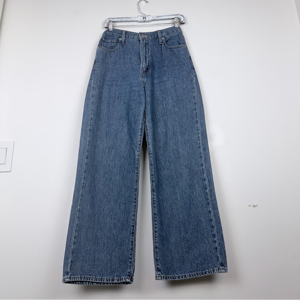 Levi's Medium Blue Wide-Leg High-Rise Jeans